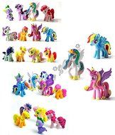 Set of 12 My Little Pony Action Figures Lot Spike Celestia Rainbow Dash Pony New