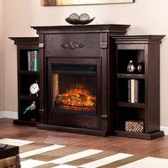 Southern Enterprises Tennyson Infrared Electric Fireplace in Ivory N11