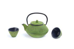 Guro Cast Iron Sigma Teapot 27 Ounce Tea Set (Black) N11
