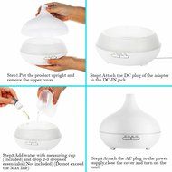 Putars 300ML Whisper Quiet Cool Mist Humidifier Ultrasonic Aroma Essential Oil Diffuser with Auto Shut-off for...