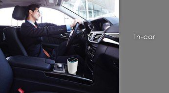 GearBest Awei Smart Portable Hepa Filter Air Purifier Cleaner Car Motion Sensor with Dust Detector For Home (White) N4