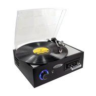 Pyle PTTC4U Multifunction Turntable With MP3 Recording, USB-to-PC, Cassette Playback