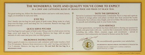 Community Coffee Iced Tea Bags, 24 Count (Pack of 6) N24