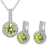 Jewelry Set- Morenitor[TM] White Gold Plated Swarovski Elements Crystal Necklace Earrings Set N4