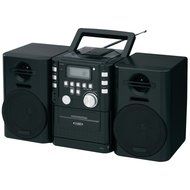 1 - Portable CD Music System with Cassette &amp; FM Stereo Radio, Top-loading CD player, CD-R/RW compatible, CD-725