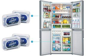 DINHAND Natural Bamboo Activated Charcoal Refrigerator Deodorizer,Air Purifier Odor Absorber,Naturally Purifies... N2