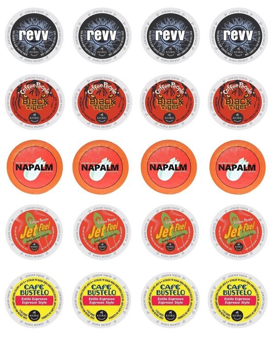 High Octane Variety K-cup Sampler Pack for Keurig 2.0 - Caf&eacute; Bustelo Espresso, Revv, Jet Fuel & Black Tiger -... N2