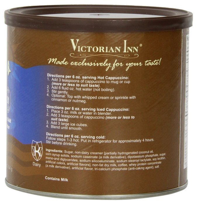 Victorian Inn Instant Cappuccino, French Vanilla, 16-Ounce Canisters (Pack of 6) N5