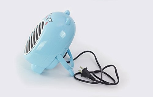 FU-FU Cute Safety Energy-saving Portable Heater Mini Household Office Desktop Household Electric Fan Heate (Blue) N5