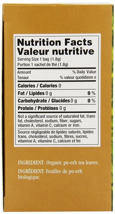 Imperial Organic Tea, Pu-Erh, 18 Tea Bags,1.14 Ounce N2