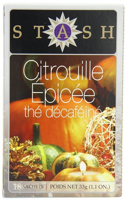 Stash Tea Decaf Pumpkin Spice Tea, 18 Count Tea Bags in Foil (Pack of 6) N2