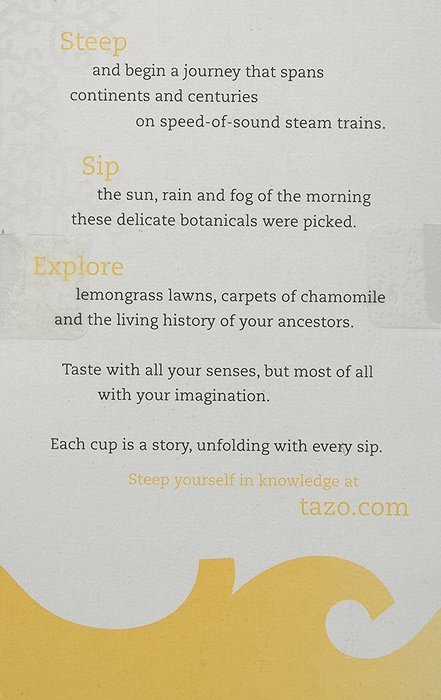 Tazo Apricot Vanilla Creme White Tea -- 20 Tea Bags N2