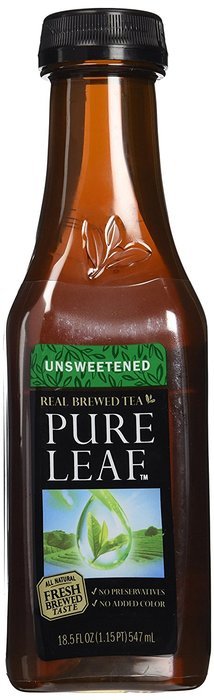 Pure Leaf Iced Tea, Unsweetened, Real Brewed Tea, 0 Calories, 18.5 Ounce (Pack of 12) N8