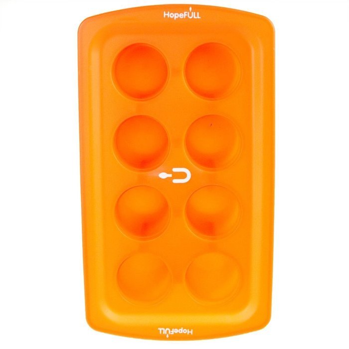 HopeFULL Silicone Popsicle & Cake Pop Mold Freezer Tray (Orange)