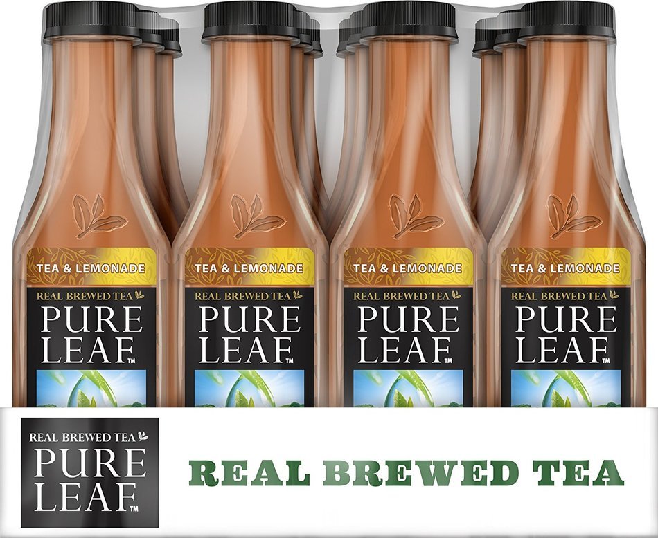 Pure Leaf Iced Tea, Unsweetened, Real Brewed Tea, 0 Calories, 18.5 Ounce (Pack of 12) N11