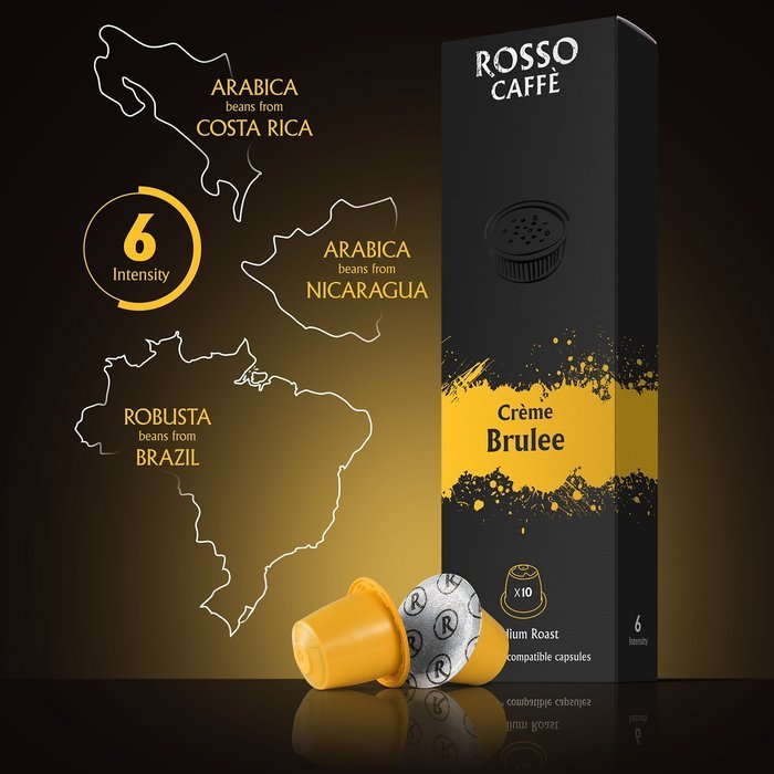 Rosso Caffe Sweet Flavors Pack for all Nespresso Original Line Machine, 60 Pods