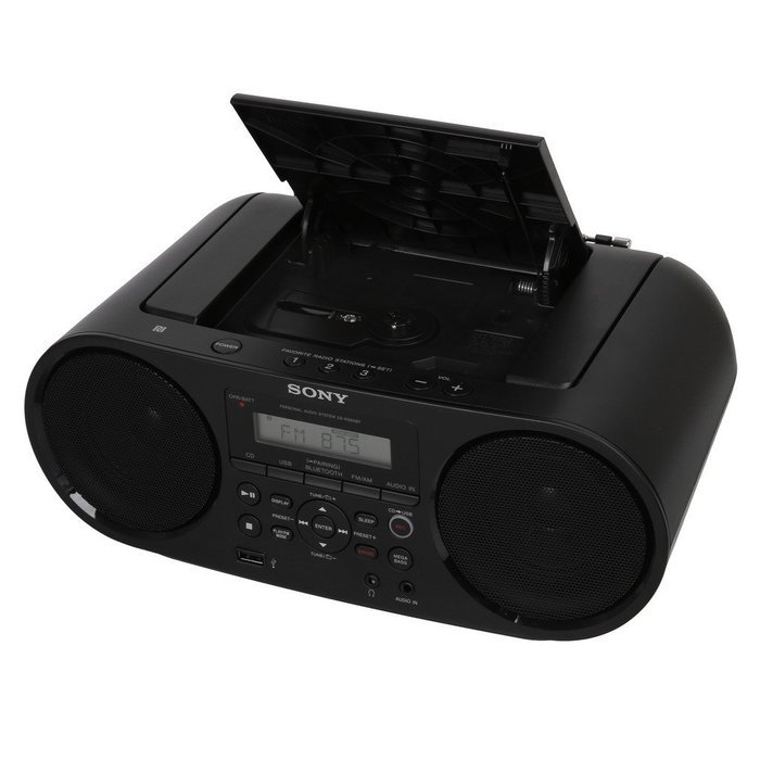 Sony Portable Mega Bass Stereo Boombox Sound System with NFC Wireless Bluetooth, USB Input, MP3 CD Player, AM/... N2