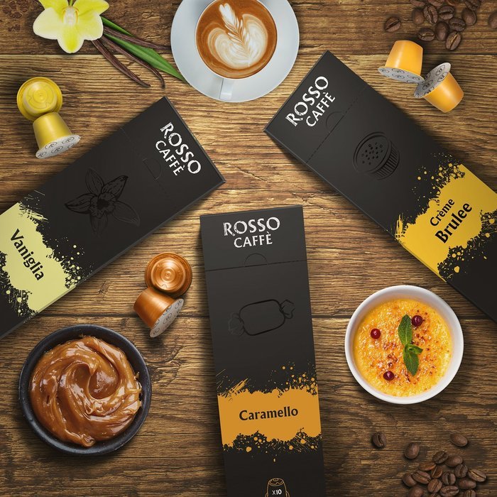 Rosso Caffe Sweet Flavors Pack for all Nespresso Original Line Machine, 60 Pods N2