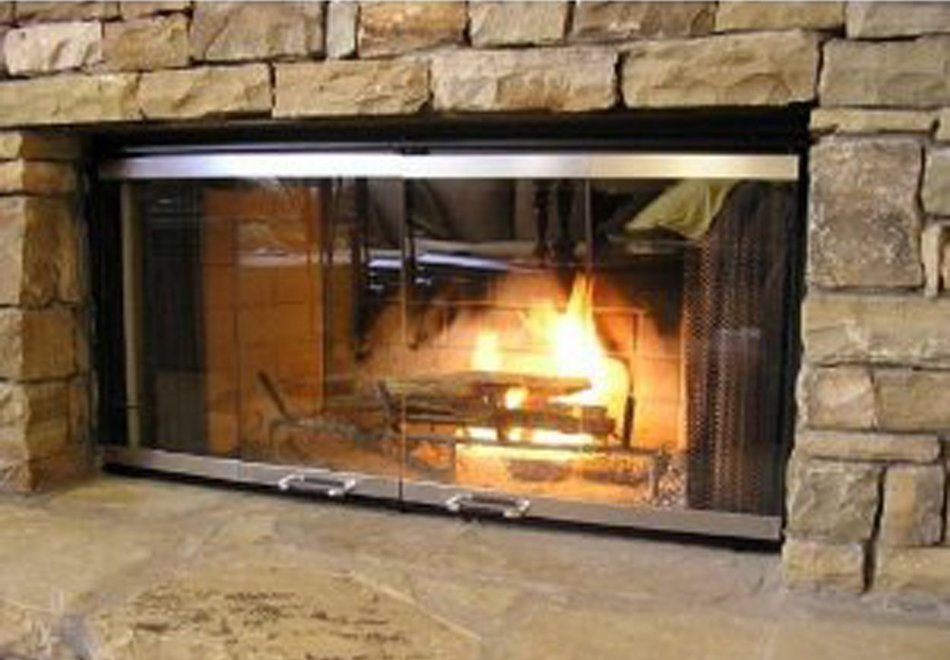 36" Fireplace Glass Door Set To Fit Heatilator Unit