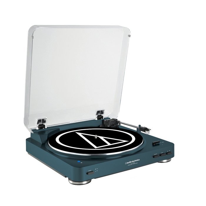Audio Technica AT-LP60BK-BT Fully Automatic Bluetooth Wireless Belt-Drive Stereo Turntable, Black