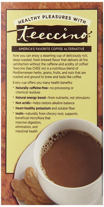 Teeccino Herbal Coffee, French Roast, Caffeine-Free, 25-Count Tea Bag N35
