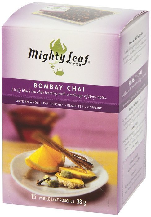 Mighty Leaf Tea, Bombay Chai, 15 Count Whole Leaf Pouch N4