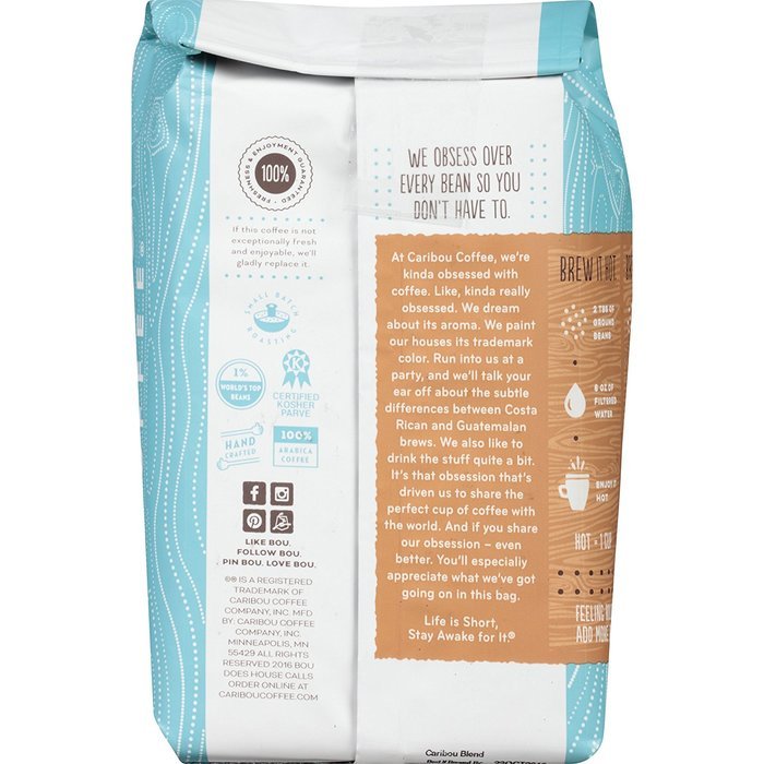 Caribou Coffee Mahogany Whole Bean, 12 Ounce Bag N41