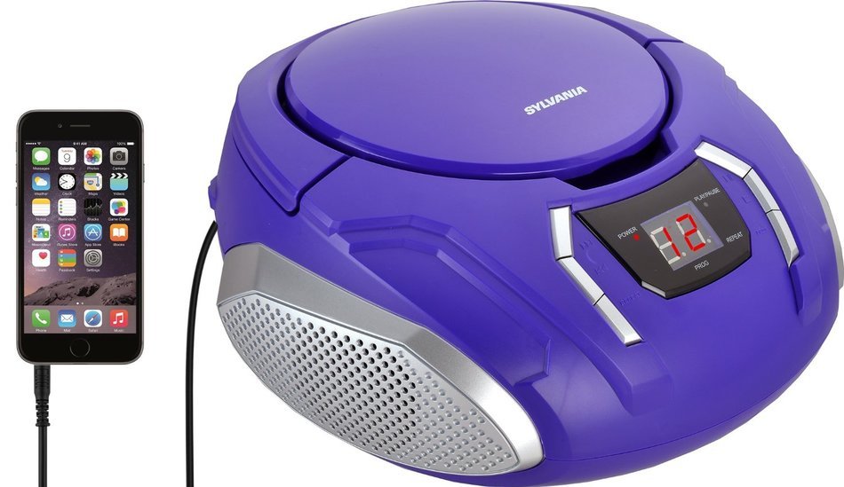 Sylvania Portable CD Boombox with AM/FM Radio (Black) N5