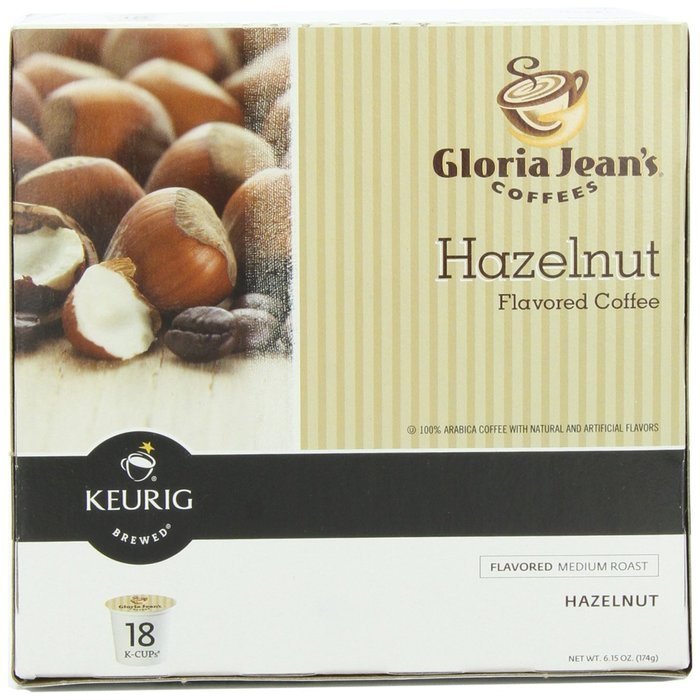 Gloria Jean's Hazelnut, K-Cup for Keurig Brewers, 48 Count N12