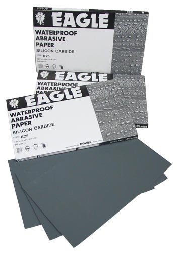 Eagle 131-1500 - Superfine Waterproof 1/2 Sheets 5 1/2x9 - Grit P1500 - 50 shts/sleeve by Eagle Abrasives