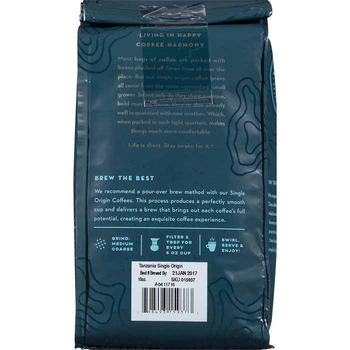 Caribou Coffee Mahogany Whole Bean, 12 Ounce Bag N51