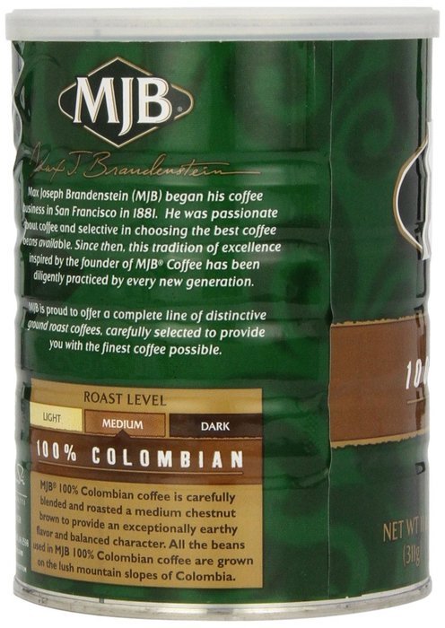 MJB Coffee 100% Colombian Ground, 23 Ounce N8