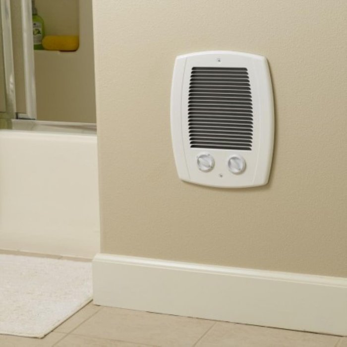 Cadet CBC103TCH Wall Heater, 1000W 240/120V Com-Pak Bathroom Heater Assembly w/Thermostat, Timer, Wall Can & Grill... N3