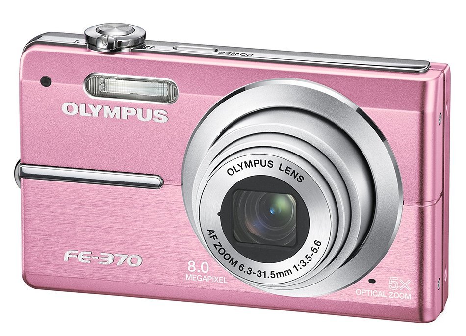 Olympus FE370 8MP Digital Camera with 5x Optical Dual Image Stabilized Zoom (Pink)