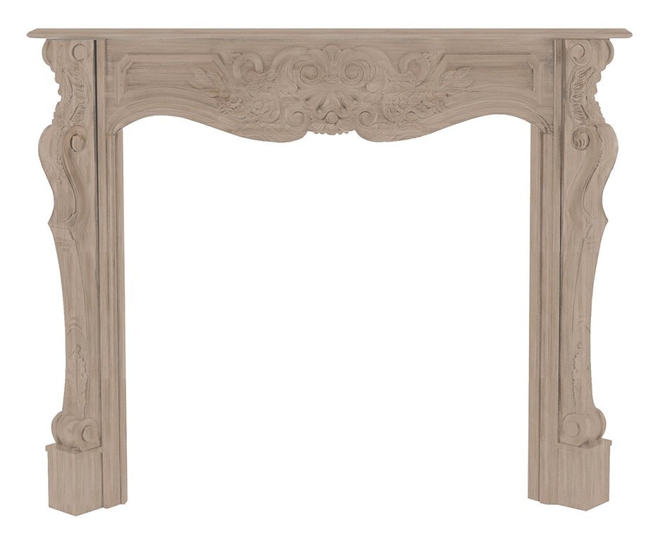 Pearl Mantels 134-58 Deauville Unfinished Fireplace Mantel, Interior Opening 58-Inch Wide by 42-Inch High N2