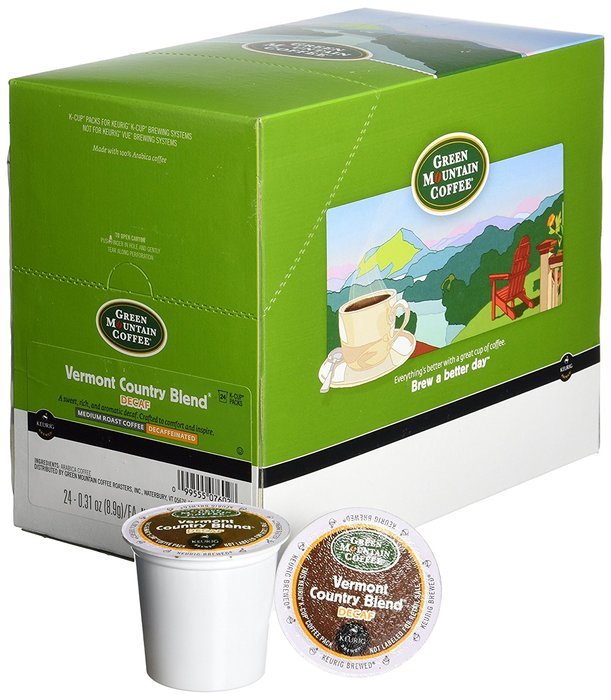 Green Mountain Coffee Medium Roast K-Cup for Keurig Brewers, Vermont Country Blend Decaf Coffee (Pack of 96) N6