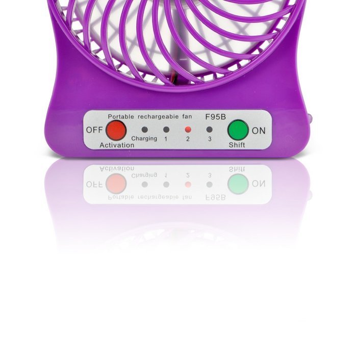 iKKEGOL Mini Portable Personal Table Fan for Office Outdoor Travel, 4-inch, Rechargeable (White) N6