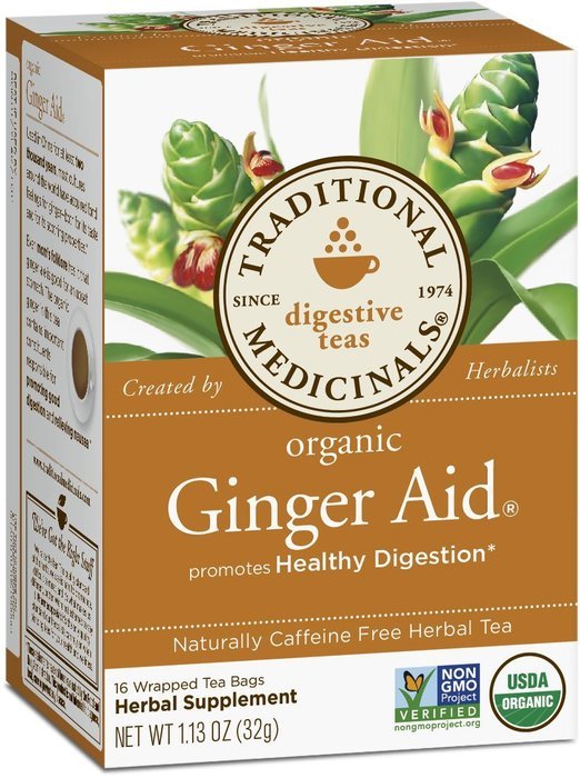 Traditional Medicinals Organic Ginger Aid Tea, 16 Tea Bags (Pack of 6) N6