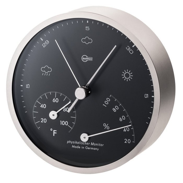 Barigo 101.5M 4 Black Dial Pentable Series Barometer, Thermometer & Hygrometer