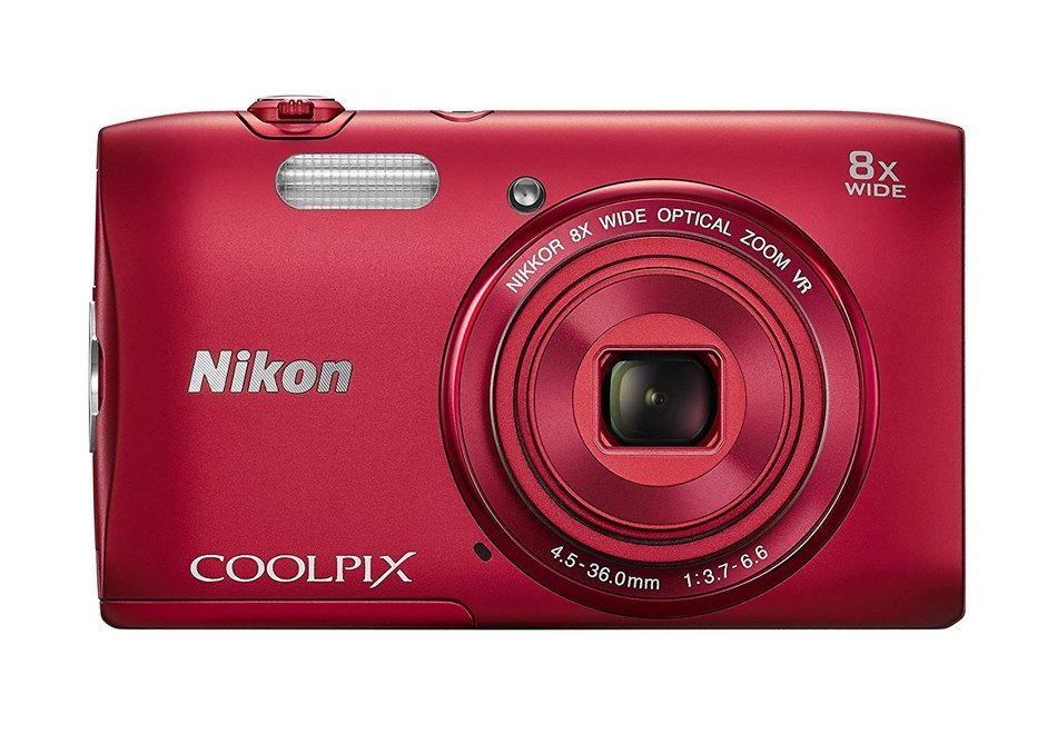 Nikon COOLPIX S3600 20.1 MP Digital Camera with 8x Zoom NIKKOR Lens and 720p HD Video (Red) (Discontinued by Manufacturer) N2