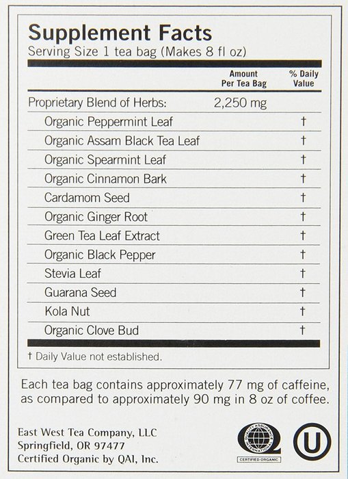 Yogi Refreshing Mint Vital Energy Tea, 16 Tea Bags (Pack of 6) N6