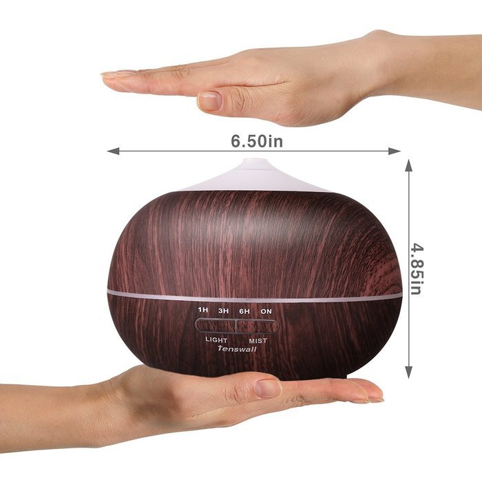 Tenswall 400ml Ultrasonic Aromatherapy Essential Oil Diffuser, Cool Mist Humidifier - Whisper Quiet Operation... N7