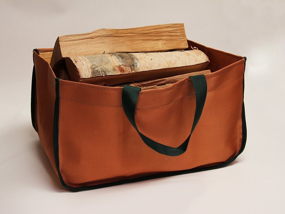 American-made Firewood Tote and Carrier (large size 22" x 12" x 12") (9-14) is made of stylish, super-durable...