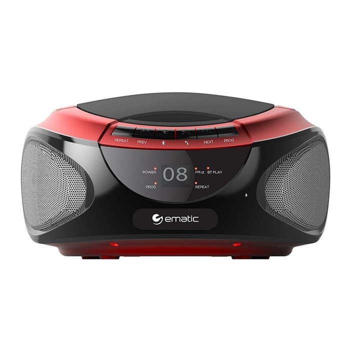 Ematic EBB9224BK CD Bluetooth Boombox (Black) N3