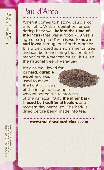 Traditional Medicinals Pau D&rsquo;Arco Tea, 16 Tea Bags N4