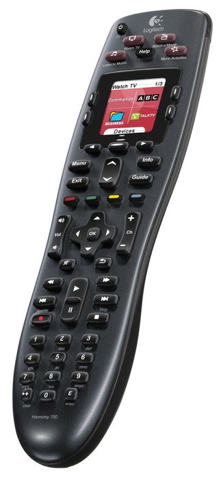 Logitech 915-000162 Harmony 700 Rechargeable Remote with Color Screen (Black) [Discontinued by Manufacturer]