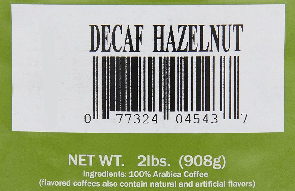 Rogers Family Company Whole Bean Coffee, Decaf Hazelnut, 32 Ounce N4