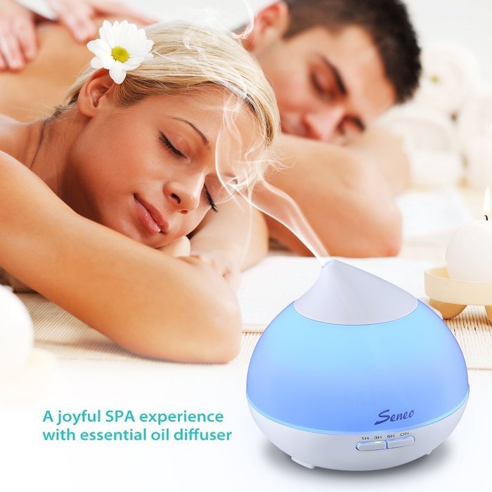 Seneo 300ml Essential Oil Diffusers Ultrasonic Aromatherapy Cool Mist Humidifiers Electric for Office, Yoga, Spa... N7