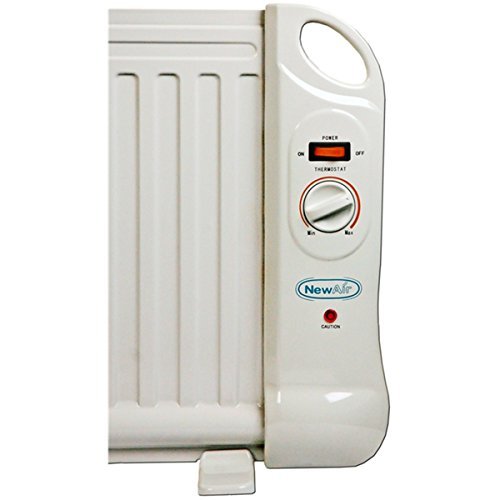 NewAir AH-400 Portable Space Heater features a special diathermic oil that heats quickly and stays warm. N4