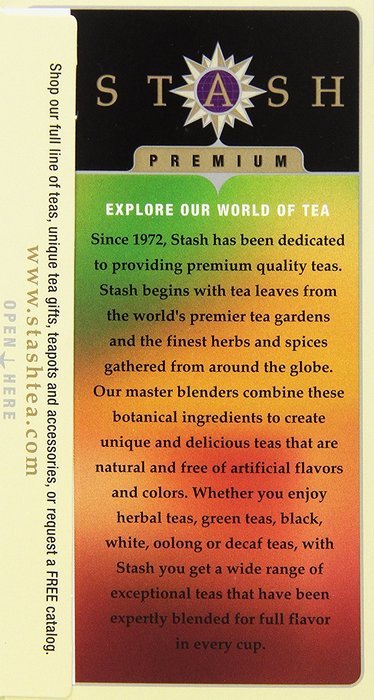 Stash Tea Sunny Orange Ginger Herbal Tea, 100 Count N3